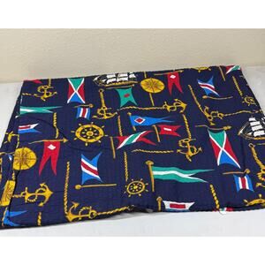 Vintage Handmade Twin Duvet Cover with Euro Shams Nautical Blue 58.5"X78"